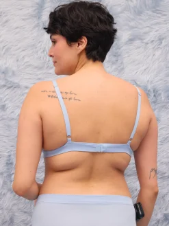 Go Close Triangle Bralette Blue