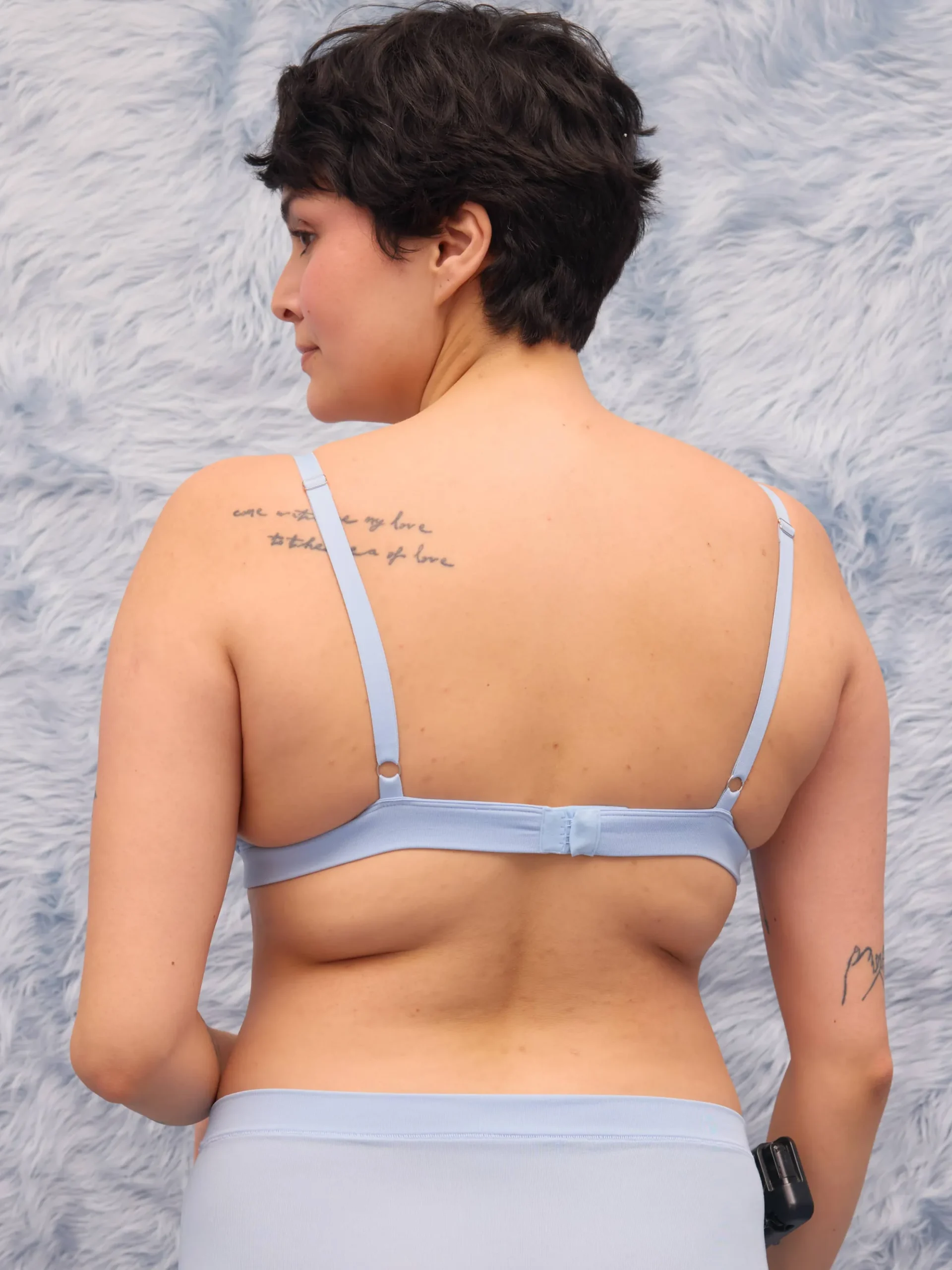 Go Close Triangle Bralette Blue