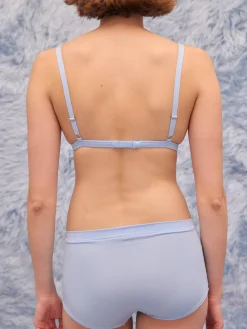 Go Close Triangle Bralette Blue