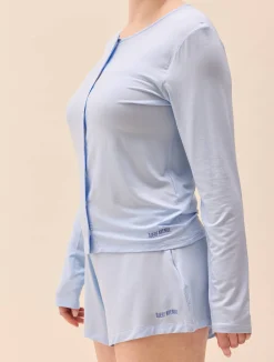 Go Slow Buttoned Top Blue