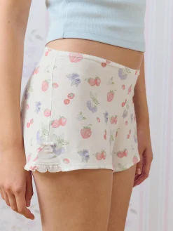 Go Slow Frill Shorts Summer Berries