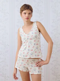Go Slow Frill Shorts Summer Berries