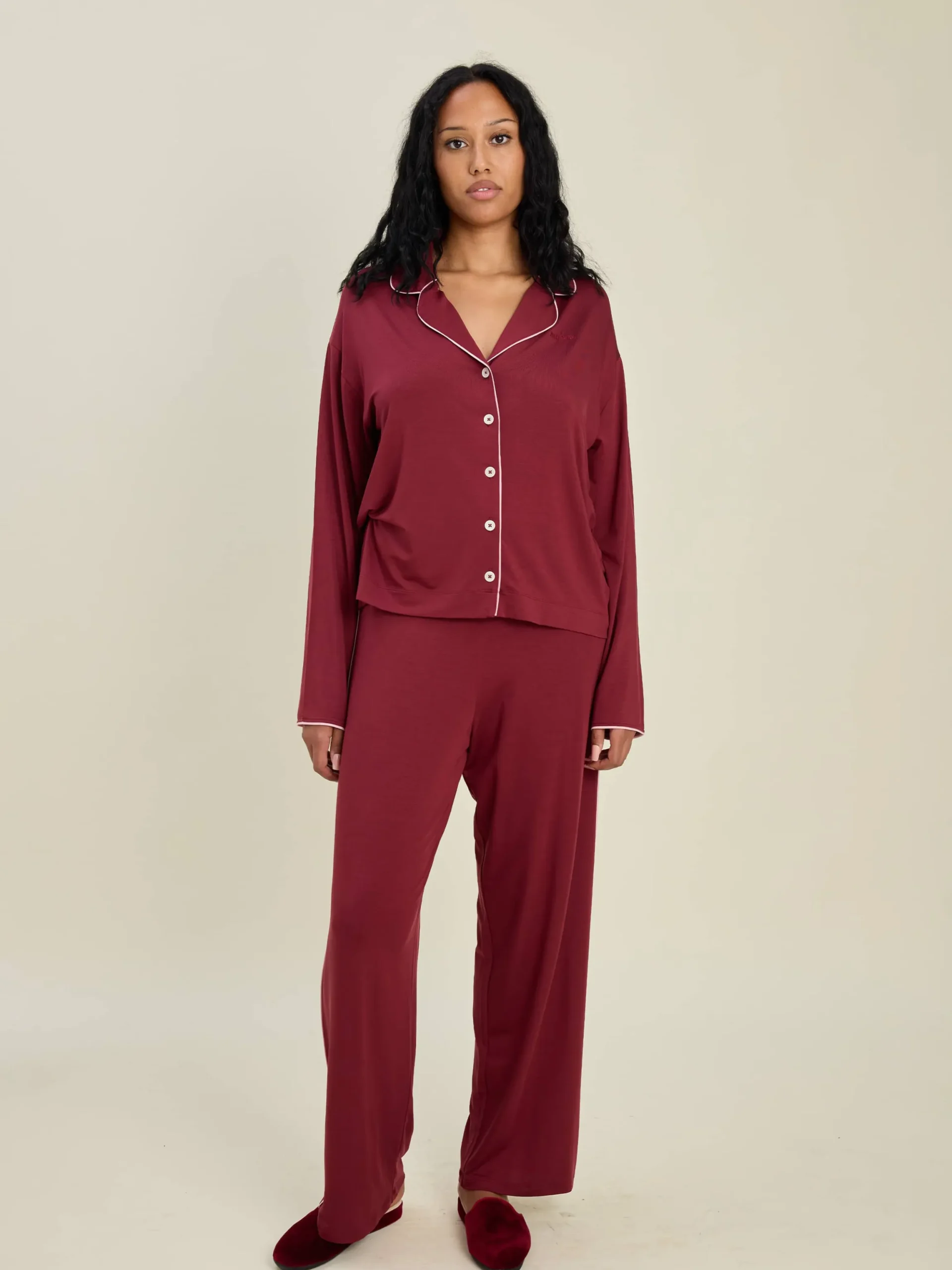Go Slow Pants Burgundy