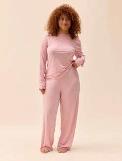 Go Slow Pants Pink/White