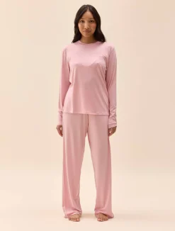 Go Slow Pants Pink/White