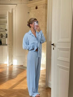 Go Slow PJ Shirt Blue