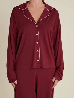 Go Slow PJ Shirt Burgundy