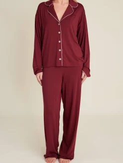 Go Slow PJ Shirt Burgundy