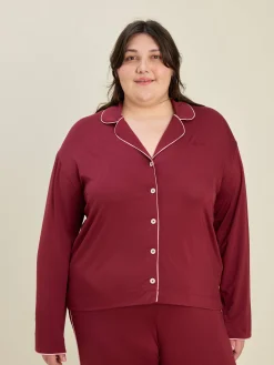 Go Slow PJ Shirt Burgundy