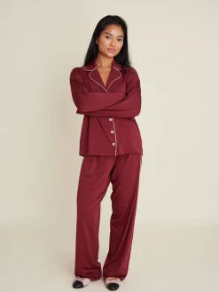 Go Slow PJ Shirt Burgundy