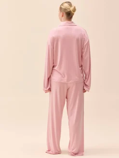 Go Slow PJ Shirt Pink/White