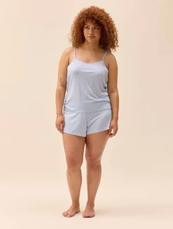 Go Slow Strap Top Blue