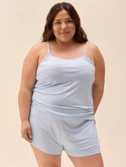 Go Slow Strap Top Blue