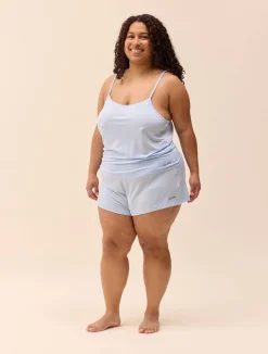 Go Slow Strap Top Blue