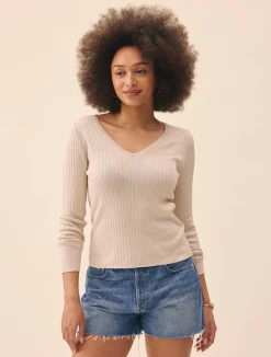Knitted Long Sleeve Top Taupe