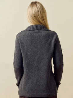 Knitted Wool Jacket Charcoal