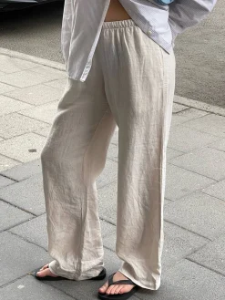 Linen Pants Cream - Tall