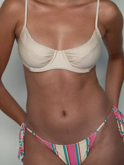 Matilda Satin Top Sand Castle