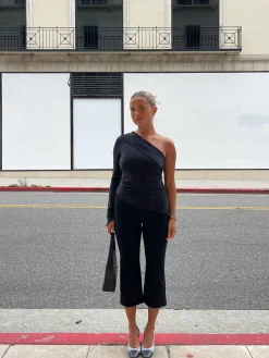Midnight One Shoulder Top Ash