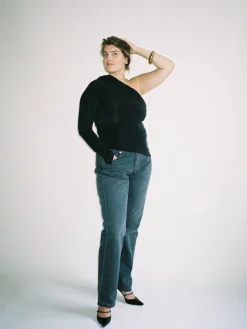 Midnight One Shoulder Top Ash