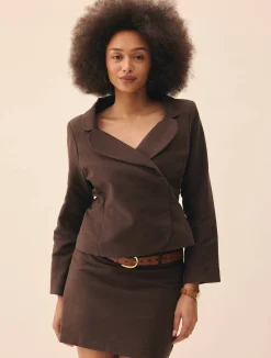 Moleskin Blazer Brown