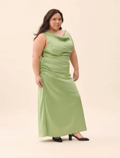 Occasion Satin Dress Pistachio