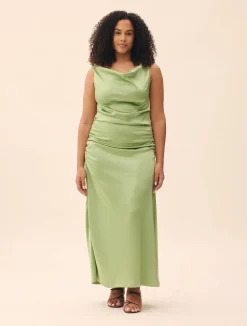 Occasion Satin Dress Pistachio