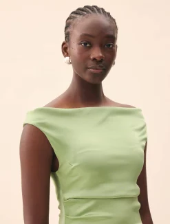 Occasion Satin Dress Pistachio