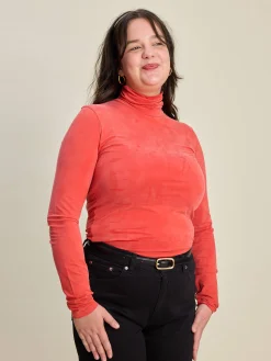 Occasion Turtleneck Top Red