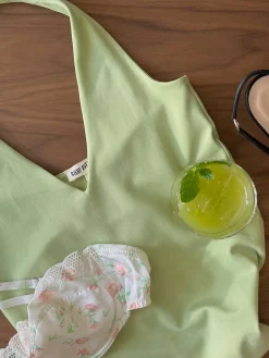 Peridot Halterneck Top Green