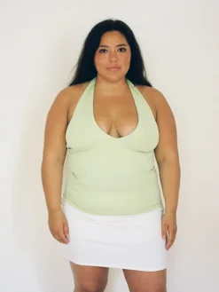 Peridot Halterneck Top Green
