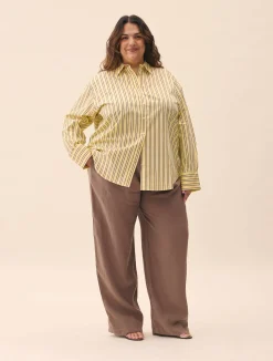 Poplin Classic Shirt Honey Stripe