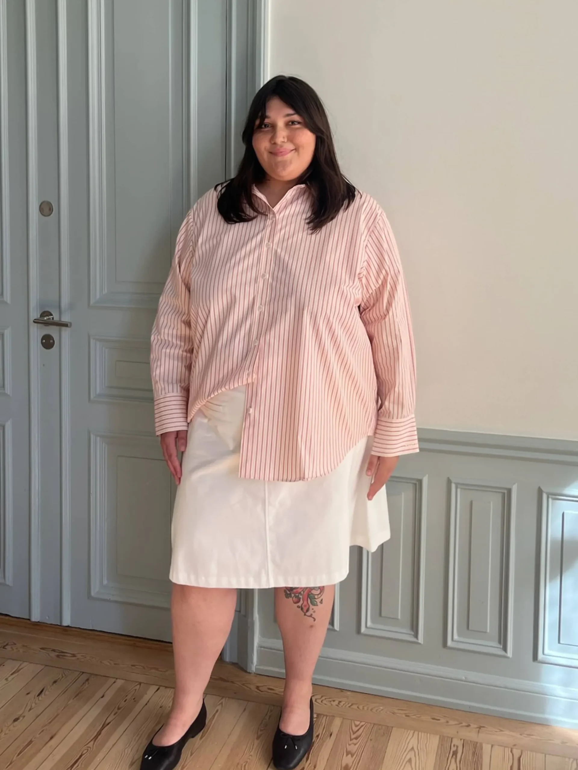 Poplin Classic Shirt Pink Stripe