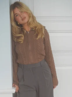 Ready Set Go Cardigan Brown