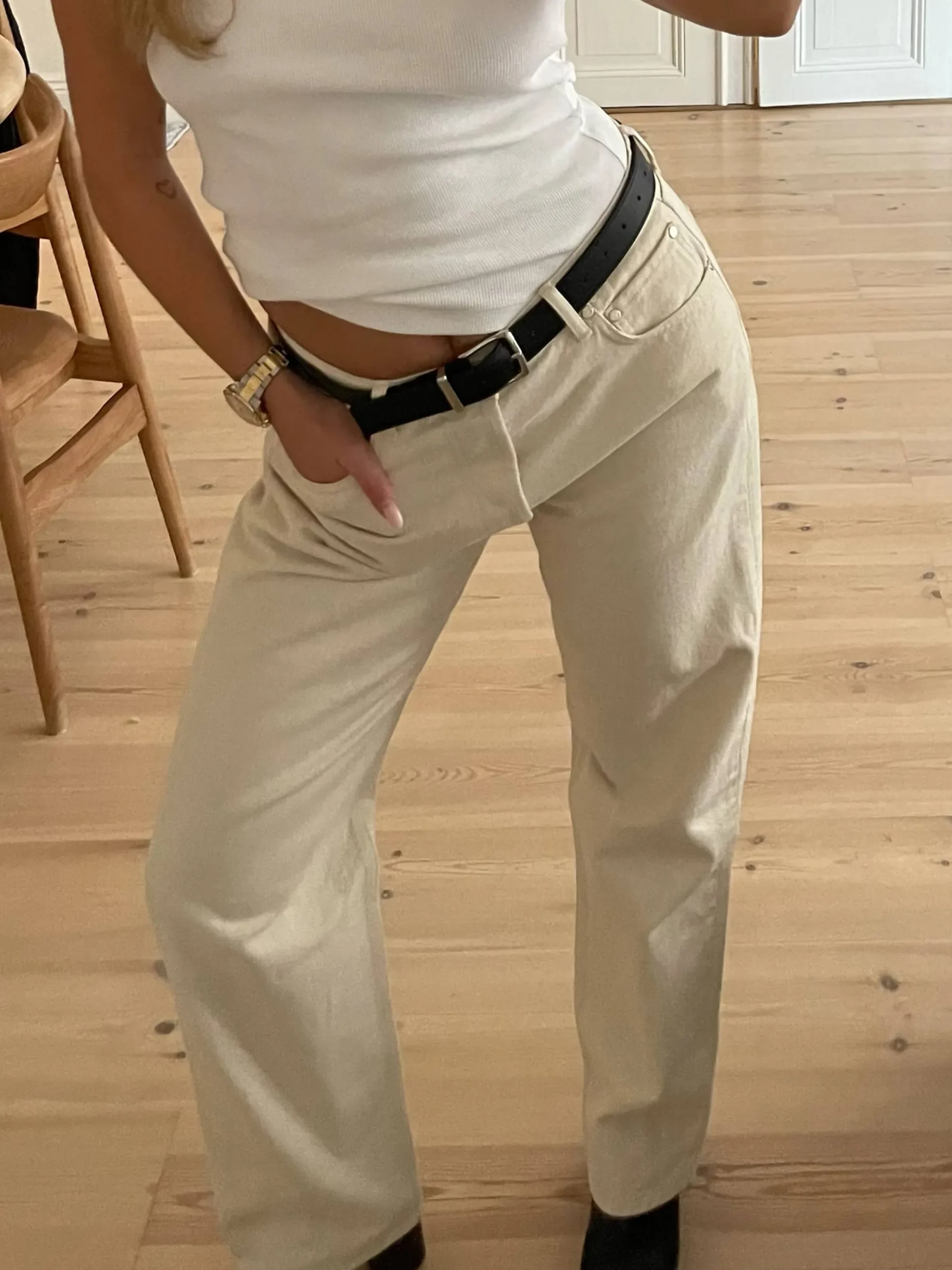 Relaxed Jeans Cream