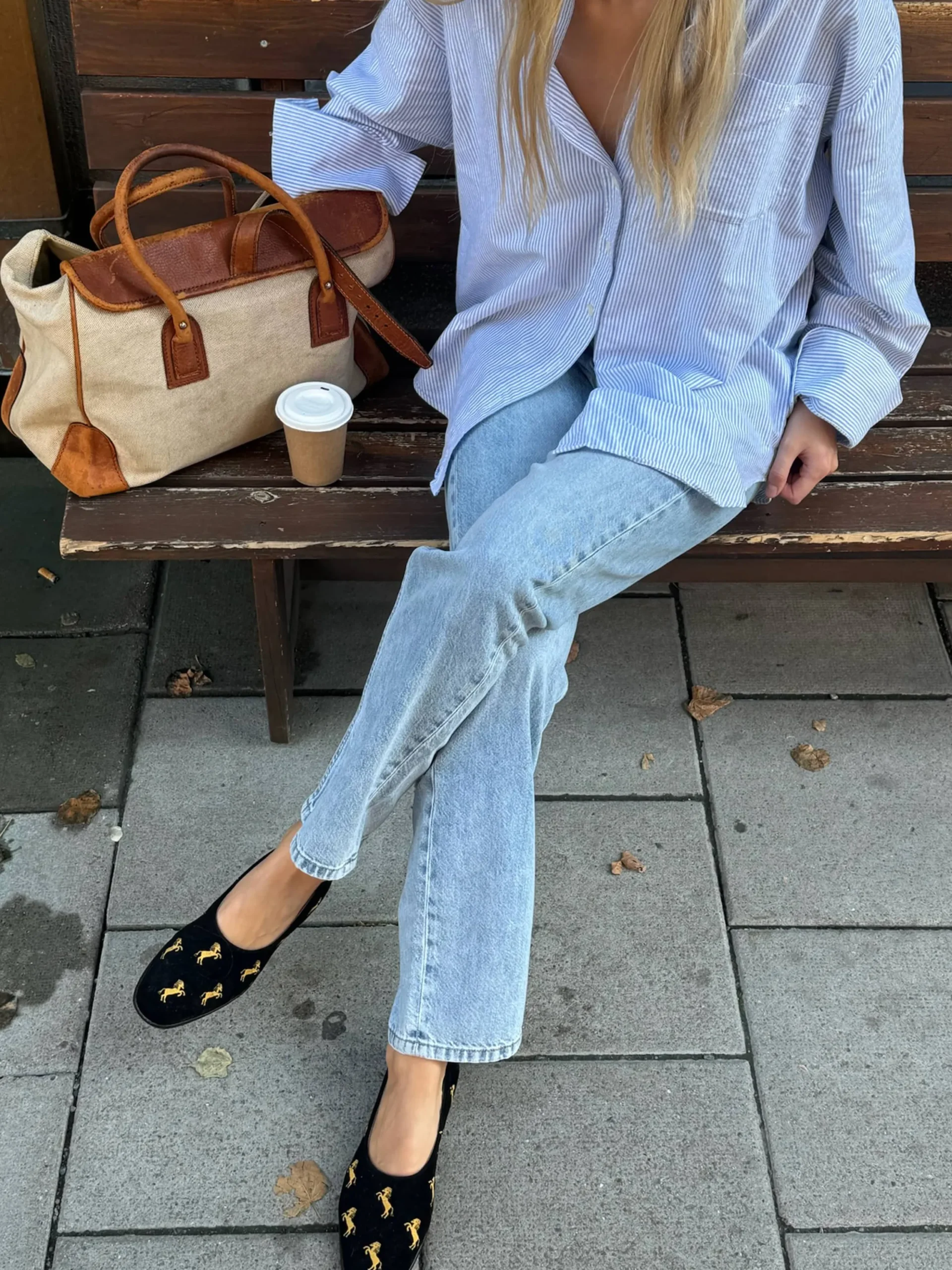 Relaxed Jeans Washed Blue