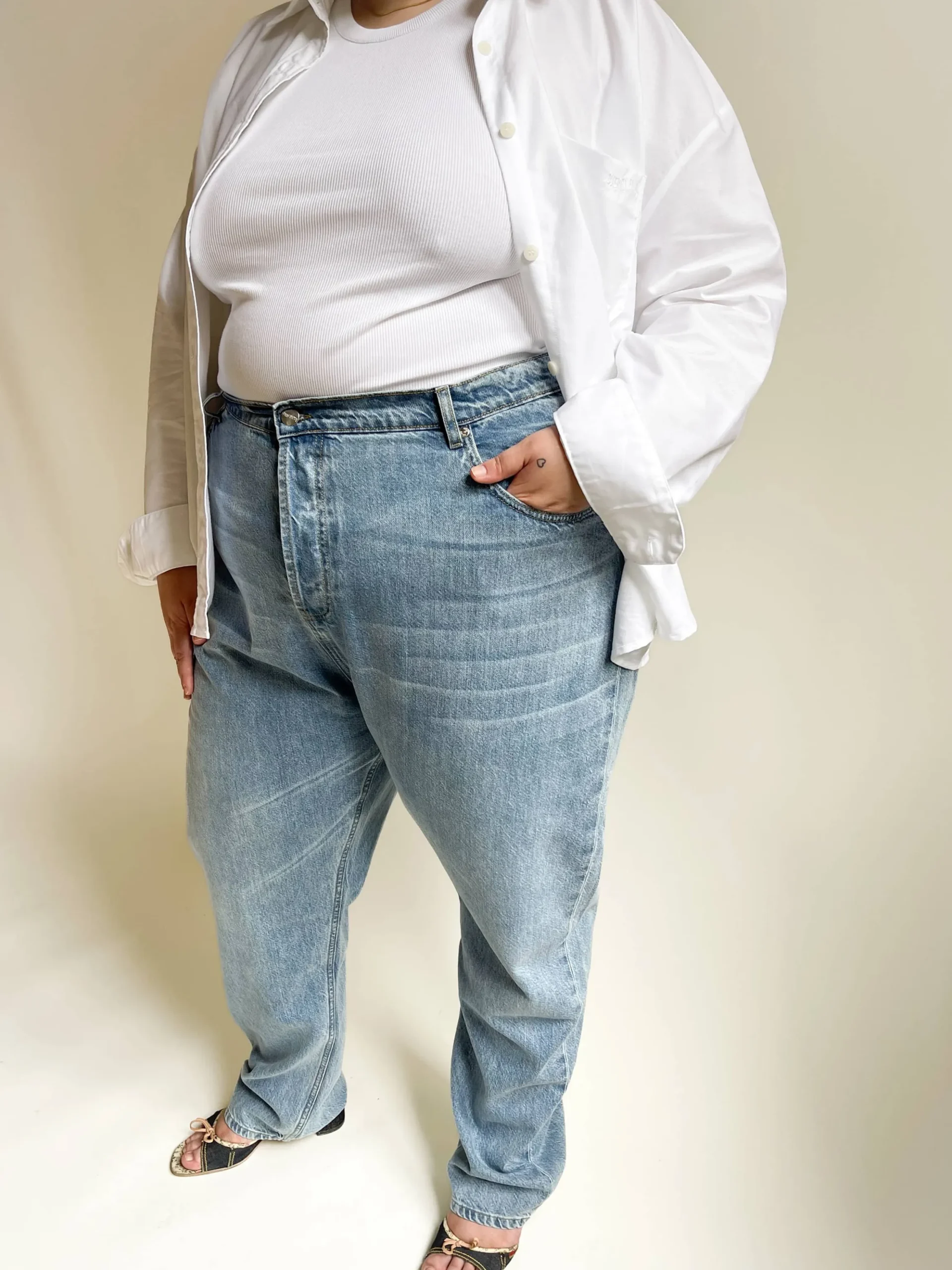 Relaxed Jeans Washed Blue