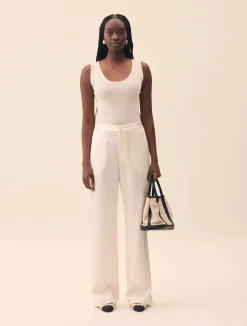 Satin Pants Ivory - Tall