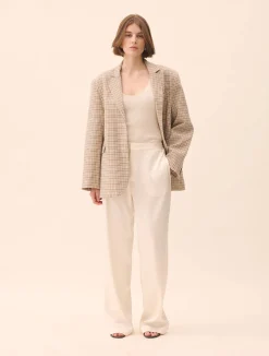 Satin Pants Ivory - Tall