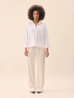 Satin Pants Ivory - Tall