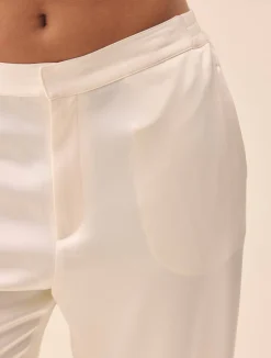 Satin Pants Ivory - Tall