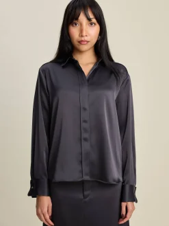 Satin Shirt Anthracite