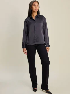 Satin Shirt Anthracite