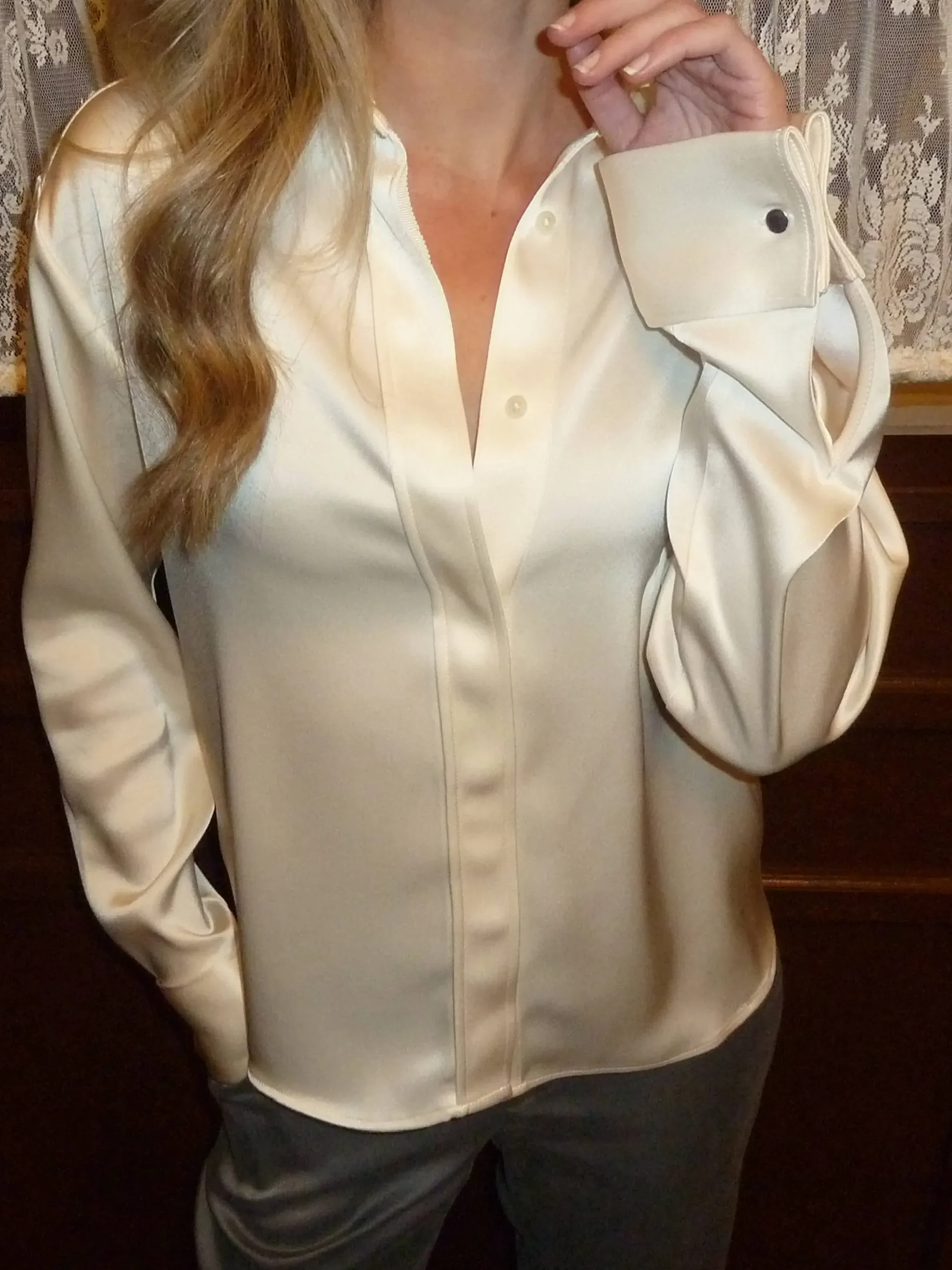 Satin Shirt Ivory