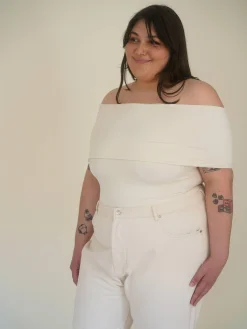 Selenite Off Shoulder Top Cream