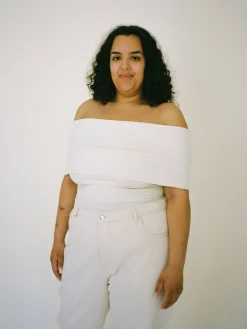 Selenite Off Shoulder Top Cream
