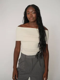 Selenite Off Shoulder Top Cream