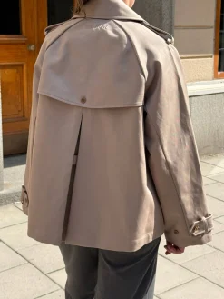 Short Trench Coat Sand