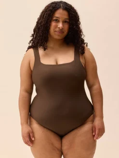 Square Neck Swimsuit Cocoa