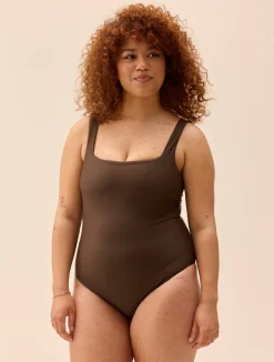 Square Neck Swimsuit Cocoa
